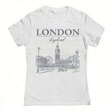 Camiseta ajustada de algodón con diseño gráfico de Social Collective London Tm para mujer, 100% algodón cómodo, camiseta retro unisex de algodón cómoda -K91- de alta calidad - Blanco - Ver 7