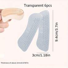 6 piezas Protectores de tacón antideslizantes de silicona - 3 pares de almohadillas de tacón de silicona, cojines de tacón para tacones altos de mujer, almohadillas de tacón para hombre, insertos para diversos zapatos, cuidado del tacón para prevenir ampollas y mejorar la comodidad - Ver 4