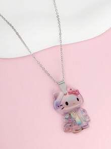SANRIO 1件优雅可爱的亚克力KT猫吊坠项链，百搭日常佩戴 - 彩色 - 查看 4