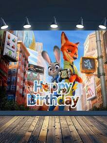 Phông nền Zootopia & Chúc mừng sinh nhật, với hình ảnh Judy Hopps, Nick Wilde, Joy, Sadness và tất cả các cảm xúc, chất liệu polyester, dùng để trang trí tiệc. Nâng tầm bữa tiệc của bạn với phông nền sinh nhật kết hợp sống động này, mang đến hai vũ trụ Disney được yêu thích cho một bữa tiệc thực sự kỳ diệu. Có thể dùng làm phông nền bàn tráng miệng hoặc thậm chí là phông nền phát trực tuyến. - Lý lịch - Xem 14
