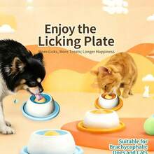Dog Licking Toy, Slow Feeder Dog Lick Bowl Food Dispenser, Helps Dental Cleaning, Relieve Dog Anxiety And Boredom, Treat Feeding, Anti-Slip Suction Cup Anti-Tipping, Easy To Clean Suitable For Liquid And Soft Food - Multicolor - View 3