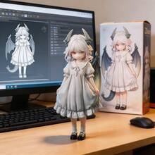 1 Set [1/7 Scale White Hair Dragon Girl Statue] Fantasy Video Game Character Figure - Collector Grade High-End Sculpture Model, Limited Edition Gift For Gamers, Anime Fantasy Dragon Girl Statue - Multicolor - View 10