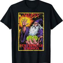 Cast Testicular Torsion Funny Wizard T-Shirt - Black - View 1