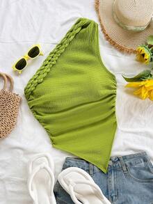 Blusa casual de vacaciones con estampado de vaca al estilo occidental, adecuada para bodas en la playa, fiestas de graduación, brunch, Día de San Patricio, vacaciones de primavera, Pascua, festivales de música, elegante estilo boho tropical - Verde 3 - Ver 1
