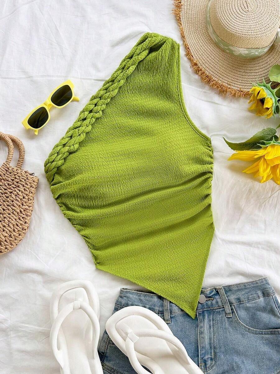 Blusa casual de vacaciones con estampado de vaca al estilo occidental, adecuada para bodas en la playa, fiestas de graduación, brunch, Día de San Patricio, vacaciones de primavera, Pascua, festivales de música, elegante estilo boho tropical - Verde 3 - Ver 1