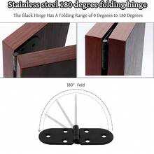 6pcs Degree Cabinet Hinges Folding Table Hinges Furniture Accessories Iron Butler Hinge Flip Hinges Countertop Hinge Iron Waist - A - View 5