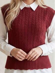 Women's Sleeveless Ribbed Knit Tank Top Vest - Spring, Autumn, Winter - Green - View 6