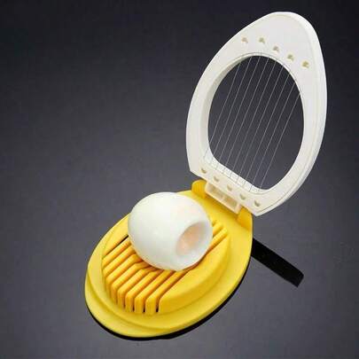 Multifunctional Egg Cutter, 6-In-1 Stainless Steel Kitchen Tool For Slicing Eggs, Fruits & Vegetables, Easy To Clean Food Prep Gadget