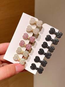 12 piezas Elegantes Mini Pinzas para el Cabello de unicolor & Mariposa con Strass, Adecuadas para Flequillo, Flequillo, Citas, Vacaciones en la Playa, Desplazamiento al Trabajo, Gran Regalo para Novia, Temporada de Regreso a la Escuela, Pinzas para el Cabello, Clips para el Cabello - Multicolor - Ver 6