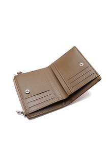 FOREVER FOR YOU 2026 New Arrival Soft Short Wallet, Rhombus Pattern Compact Zipper Wallet, Korean Minimalist Coin Purse - Brown - View 6
