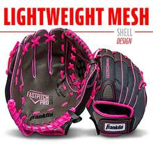 Franklin Sports Molino de Viento Serie Ligero Guante de Softball, 27.9 cm - Rosado y gris - Ver 5