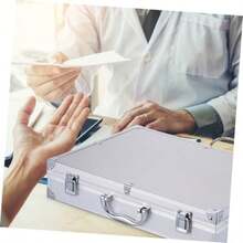 VILLCASE Portfolio de Aluminio Caja De Almacenamiento Portátil De Aleación Aluminio Estuche Multiusos Para y Herramientas Compacto y Ligero Para Hogar Oficina - Pago - Ver 5