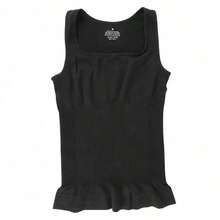 Women Tummy Control Shapewear Tank Top Body Shaper Vest Abdomen Compression Slimming Underwear Undershirts Shaping Tops Shirts Cami Camisole Scoop Neck - Black - View 9