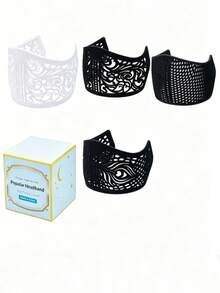 1pc Anti-Slip Hijab Headband, Hollow Out Non-Slip Hair Hoop, No-Slip Headband For Muslim Women, Scarf Turban Holder, Hair Accessories For Daily Wear - Multicolor - View 2