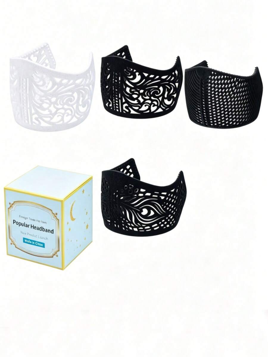 1pc Anti-Slip Hijab Headband, Hollow Out Non-Slip Hair Hoop, No-Slip Headband For Muslim Women, Scarf Turban Holder, Hair Accessories For Daily Wear