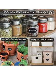 120pcs Reusable Waterproof Black Wave Pattern Labels/Stickers For Kitchen Food Storage Containers, Jars, Spices, With 1pc White Chalk Marker Pen - Multicolor - View 6