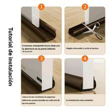Striscia di tenuta regolabile per fessure delle porte, striscia di tenuta per fessure delle porte della camera da letto, striscia di tenuta termoisolante e antivento, accessori per porte di casa e camera da letto, ferramenta per porte di casa. - marrone - Visualizzare 6