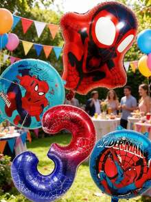 Marvel 漫威蜘蛛侠主题生日派对气球装饰套装，包含40英寸大型蜘蛛侠数字气球，儿童庆祝活动装饰主题派对用品及礼品/花束 - 氣球套裝 - 查看 1