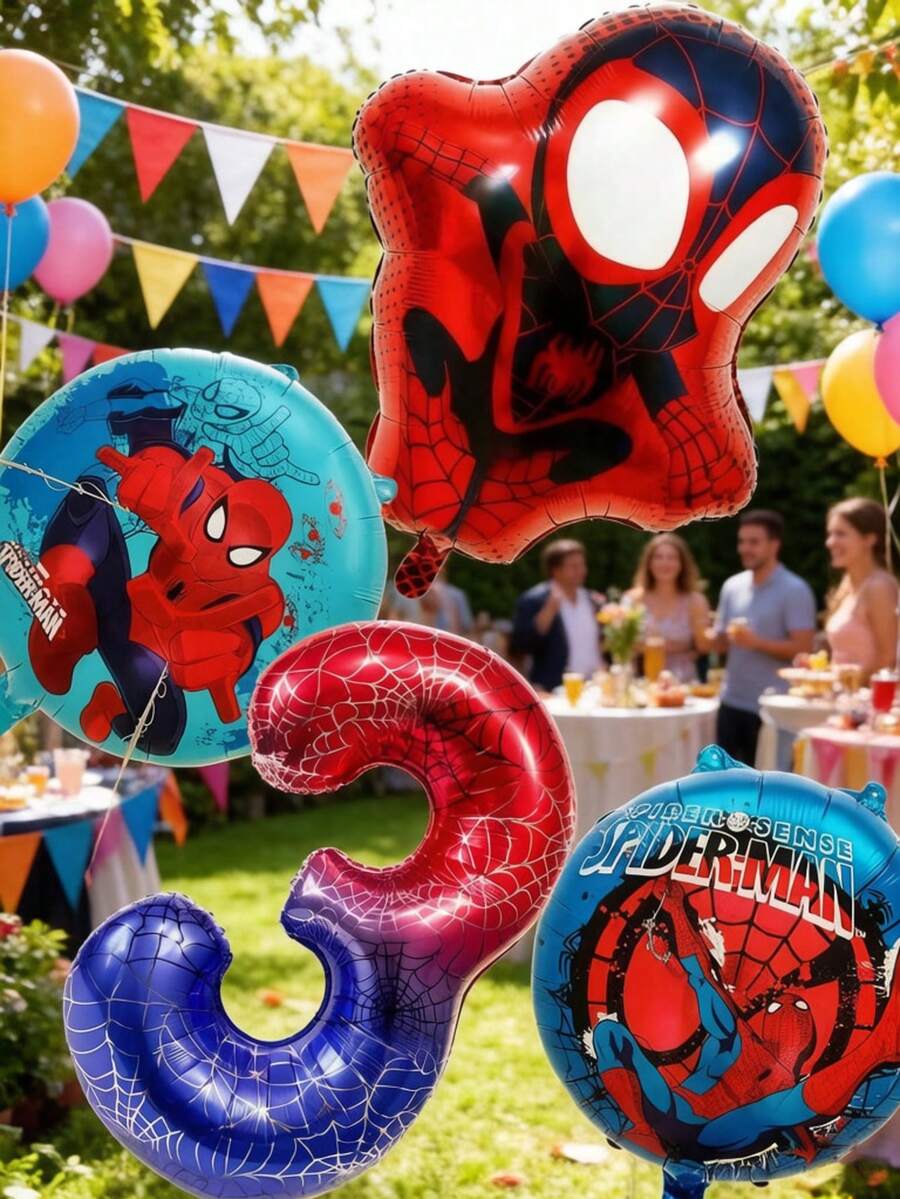 Marvel 漫威蜘蛛侠主题生日派对气球装饰套装，包含40英寸大型蜘蛛侠数字气球，儿童庆祝活动装饰主题派对用品及礼品/花束 - 氣球套裝 - 查看 1