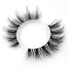 3D Faux Mink False Eyelashes Set 10 Pairs Lightweight Natural Look D Curl Fluffy Wispy Dramatic Volume Daily Makeup Lashes - Black - View 8