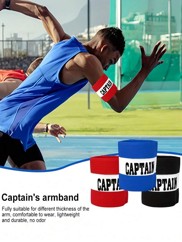 Captain Armbands For Sports Football Match Armband Adjustable Player Armbands Durable Elastic Design Exclusive For Team Captain Suitable For Outdoor Playground Activities Soccer Rugby Basketball Volleyball Team Sport Football Accessories - Multicolor - View 5