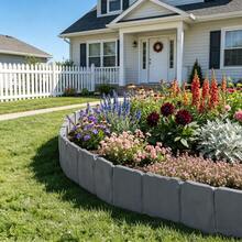 100Pcs 80FT Non-Digging Plastic Landscape Edging 20Pcs Faux Cobbled Stone Garden Borders With 20 Spikes Shovel Gloves Flexible Bendable For Flower Beds Pathways Tree Rings Garden Yard Lawn Spring Summer - 100Pcs/Set - View 5