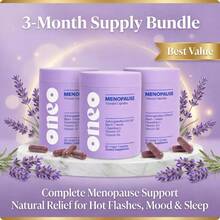 Menopause Comfort Complex – Black Cohosh & Ashwagandha – Helps With Night Sweats, Hot Flashes & Mood Swings – 30 Day Supply – 3-Pack = Super Save - Bộ 3 cái - Xem 1