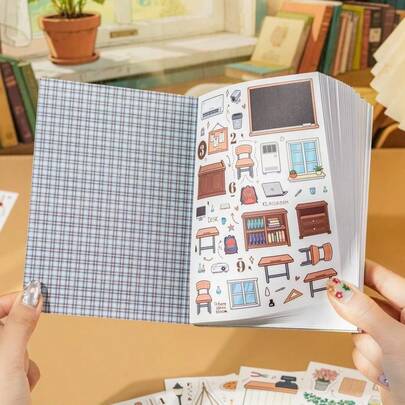 20/40 Piezas de Pegatinas Decorativas con Elementos de Dibujos Animados para Diario, Planificador, Manualidades, Scrapbooking, Decoración de Laptop, Papelería, Libro de Pegatinas