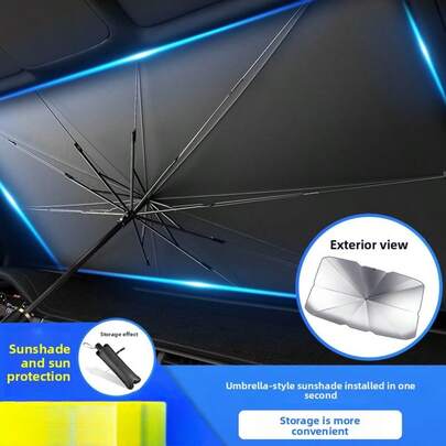 1pc Car Sun Shade, Protects Car From Sun Rays And Heat Damage, Keeps Interior Cool And Protected