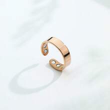 1 buah Cincin Magnetik Stainless Steel, Cincin Pereda Stres Magnetik Terbuka dengan Magnet Ganda, Aksesori Sehat & Modis, Cincin Kesehatan Magnetik yang Dipersonalisasi dengan 4 Batu Magnetik, Cincin Penyerap Magnetik yang Dapat Diatur - MultiWarna - View 8