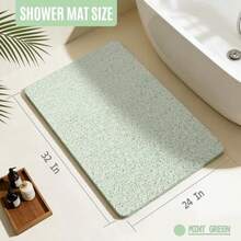 Shower Mats For Showers Anti Slip For Elderly, 32'' X 24'' Non Slip Bath Mat For Inside Shower, Bath Tub Mats For Bathroom Non Slip For Shower, PVC Loofah Bathroom Mats - Mint Green - View 3