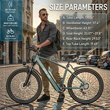 Adult Electric Bicycle, 36V 15AH Battery, 500W Motor, 24-Inch Tires, Mudguards And Gift Bag Included. - 黑色pro - 查看 9
