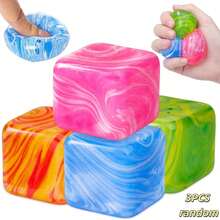 Shappy 3 Pack Stress Ice Cube, Slow Rising Stress Balls For Adults Kids, 2.1 Inch Sensory Toy For Anxiety Relief, Square Shape Balls For Classroom Prizes, Cube For Party Favors(Pink, Stylish) - Nhiều màu - Xem 13