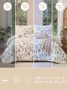 Bộ ga trải giường phong cách Bohemian cổ điển, in hoa, gồm 2/3 món, chất liệu sợi polyester, bao gồm 1 ga trải giường và 1/2 vỏ gối, phù hợp cho phòng ngủ gia đình, trang trí bốn mùa, tạo không gian phòng ngủ mùa xuân/hè, ga trải giường nhẹ, thoáng khí, phong cách cổ điển. - Nhiều màu - Xem 8