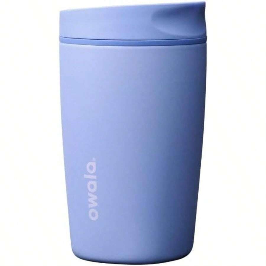 SmoothSip Slider Insulated Stainless Steel Coffee Tumbler, Reusable Iced Coffee Cup, Hot Coffee Travel Mug, 12 Oz, Out Of Blue - Mặc định - Xem 1