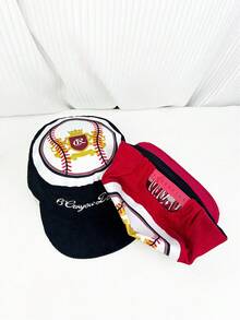 1pc Unisex Retro Corduroy Baseball Cap, Featuring Vintage Embroidered Logo Design, Adjustable Low-Key Dad Hat, Suitable For Casual Sports Streetwear Trucker Cap - A - View 6