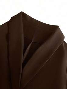 Chaqueta de blazer ajustada de manga larga y sexy para mujer, conjunto verde, chaqueta de traje para mujer, blazer verde para mujer, blusas sociales, ropa de oficina para mujer, ropa de negocios profesional, abrigo de invierno para mujer verde - Café integral 2 - Ver 3