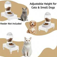 - Soporte elevado para alimentador de mascotas para gatos y perros, estante ajustable de altura elevada, adecuado para alimentador automático de mascotas y dispensador de agua, con cajón para - como en la imagen - Ver 3