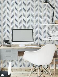 SUPSTICKER 1 片水彩手绘图案墙贴，极简侘寂风格，PVC 材质，可移除，防水，适用于儿童房、衣柜、出租房装修、ins 侘寂风装饰，15.75*47.24 英寸 - 彩色 - 查看 9