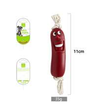 Juguete de salchicha para masticar para perros - Juguete duradero, interactivo y para moler los dientes, hecho de material de calidad, diseño de salchicha, ayuda a aliviar la molestia de la dentición - Multicolor - Ver 7