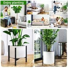 1pc Cross-Shaped Expandable Flower Pot Stand, Detachable, Indoor Living Room Floor Balcony Plant Pot Holder - Black - View 3