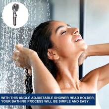 Modern High Pressure Handheld Shower Head - Ergonomic Design, With Pause Mode And Adjustable Spray, Made Of Durable ABS Material, Easy To Install, Ideal Upgrade For Bathroom - Multicolor - View 6
