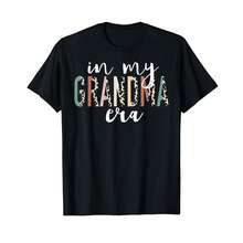 Camiseta unisex de manga corta, con estampado de leopardo y letras estilo "My Grandma Era", regalos divertidos para abuelas, playeras hombre, spiderman, ,  mujer, romwe men, boho chic, regalos para maestros, camiseta de mujer, atuendos curvy para hombre, y2k - Negro - Ver 1