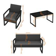 Desk And Chair Set - Black and Gray - View 2