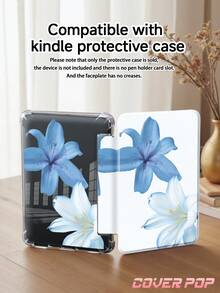 Blue Hibiscus Pattern Protective Case Compatible With Ipad Air 4/5 10.9", 7/8/9 10.2", 11" 11th Gen (2025), Galaxy Tab A9 11", Tab A9 8.7", Cute Style Suitable For Back To School, Valentine's Day, New Year Gift - Multicolor - View 8