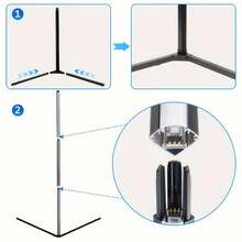 1 pieza Lámpara de pie LED RGBCW de esquina, lámpara de ambiente regulable minimalista, lámpara alta de 57 pulgadas, control remoto para sala de estar, dormitorio, oficina en casa, fiesta, iluminación y decoración del hogar, luz blanca cálida de 3000K-6000K - soporte de luz negro - Ver 2