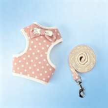 1 Bộ dây xích và đai cho chó, đồ dùng cho thú cưng, dây xích cho mèo - Hồng - Xem 5