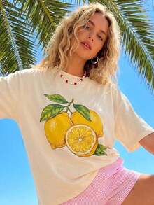 Camiseta Gráfica Vintage Oversize para Mujer, Estampado Retro de Motocicleta, Cuello Redondo, Manga Corta, Estética Grunge Y2K, Ropa Urbana, Top Casual de Corte Holgado, Transpirable para Uso Diario, Estilo Punk Rock, Camiseta Estilo Hip Hop Urbano, Perfecta para Streetwear, Uso Casual Diario, Salidas de Fin de Semana, Festivales de Música, Conciertos, Viajes por Carretera, Skateboarding, Salidas Urbanas, Fiestas Punk, Eventos Temáticos Vintage, Look Urbano, Reuniones Informales, Atuendo de Verano C7ES - Albaricoque - Ver 1