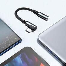 1/2 个 USB-C 转 3.5mm 耳机插孔适配器 - HiFi 音频转换器，Type-C 转 Aux 母口适配器，兼容 17/16/15 Pro Max、S25/S24/S23、Pro、Pixel 等。 - 白色 - 查看 6