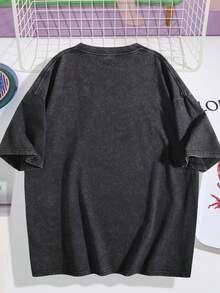 Camiseta de manga corta de cuello redondo de algodón casual unisex con estampado de Disney Besties, diseño gráfico de Disney, ajuste regular, tallas para hombres adecuadas para toda la familia - Negro - Ver 2